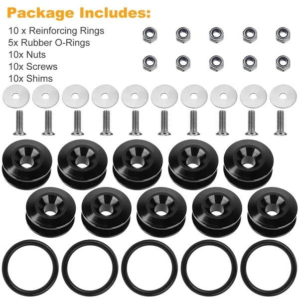 5Set Car Quick Release Bumper Fasteners Front Rear Bumper H