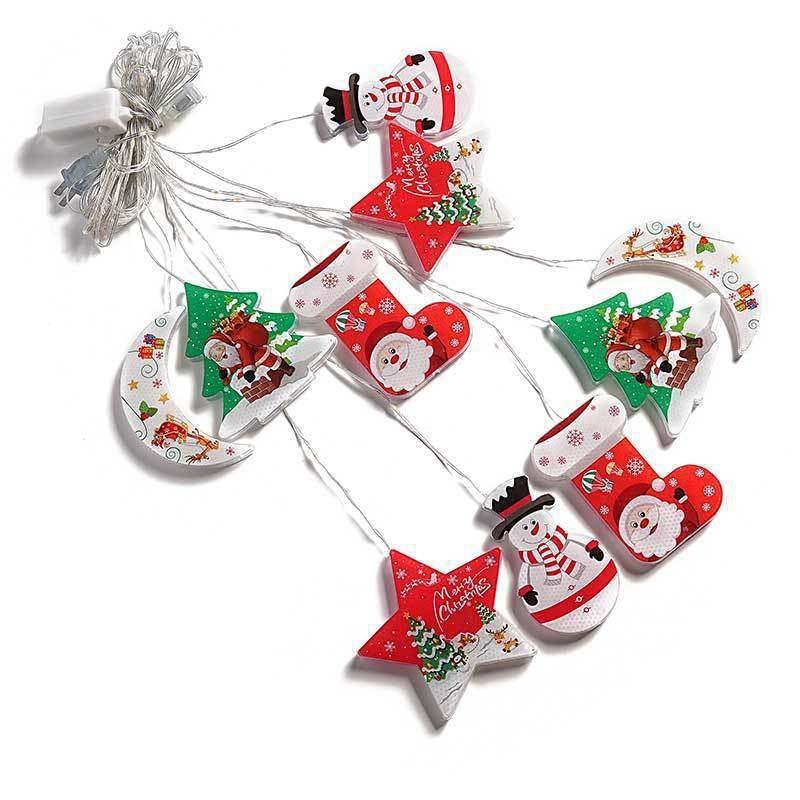 Painted Christmas Curtain Lights Holiday