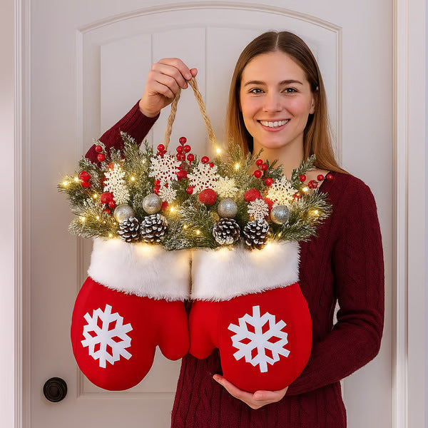 Christmas Garland Creative Glove Shaped