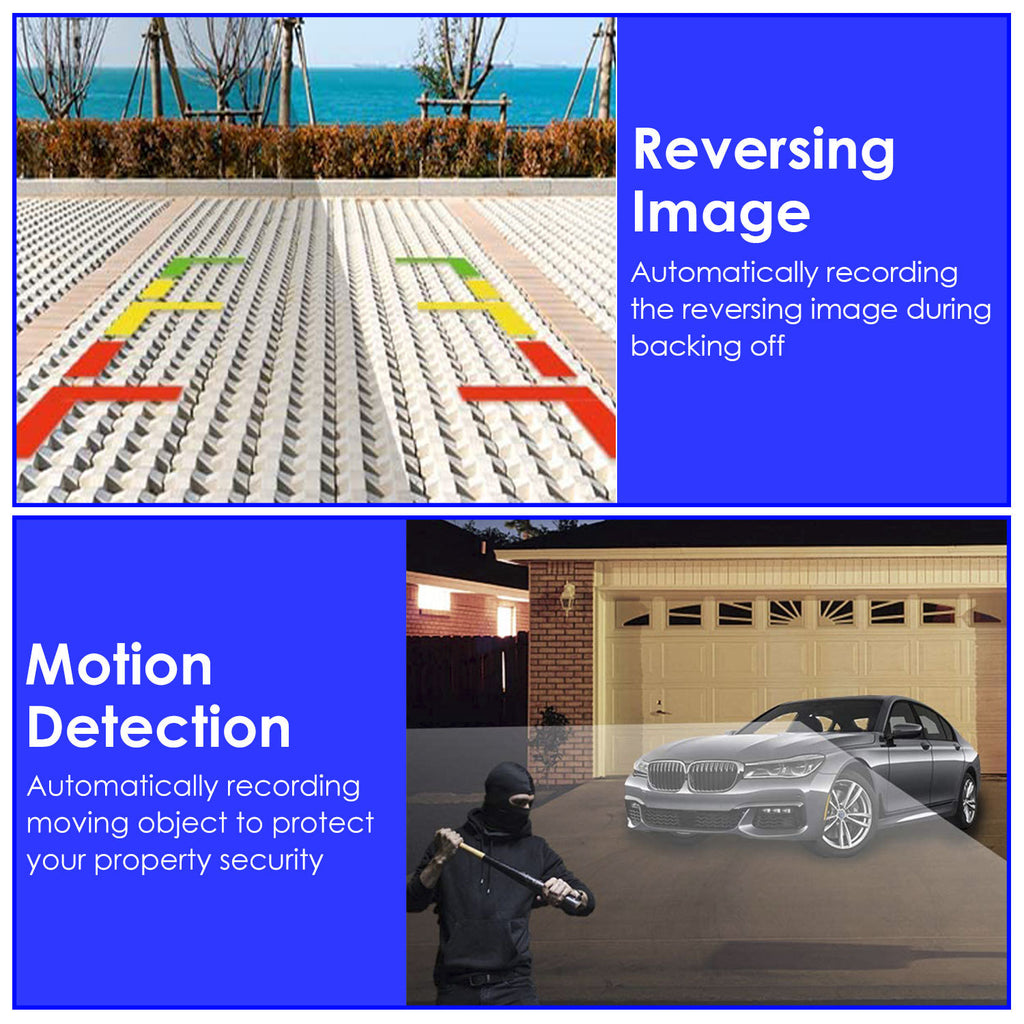 1Pc WiFi FHD 1080P Car Dash Cam 3 Channels Front Rear Inside Dash Camera With Loop Recording Reversing Visual 170 Degree Wide Angle 64G Card Included