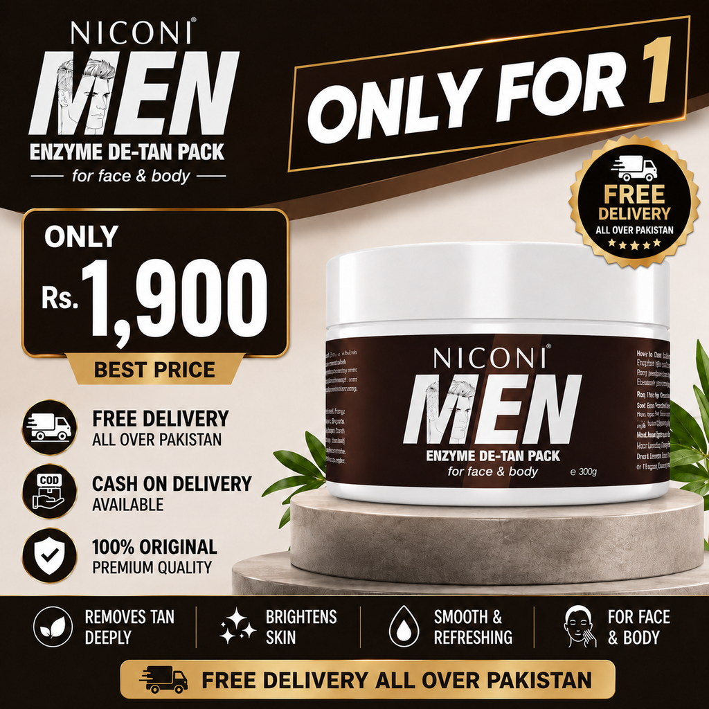 NICONI Men Enzyme De-Tan Pack For Face & Body