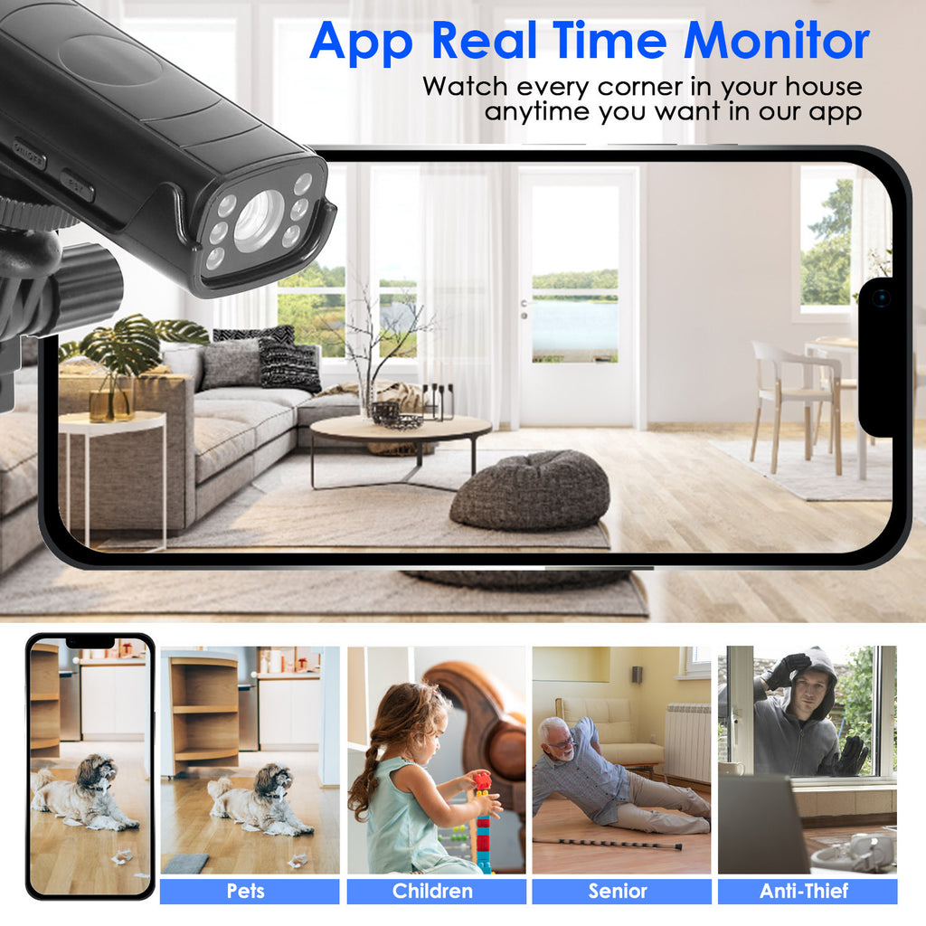 1Pc Wireless Camera Reverse Hitch Guide Camera Vehicle Backup Rechargeable Camera With Flexible Adhesive Base Night Vision For Car RVs Trailer Truck