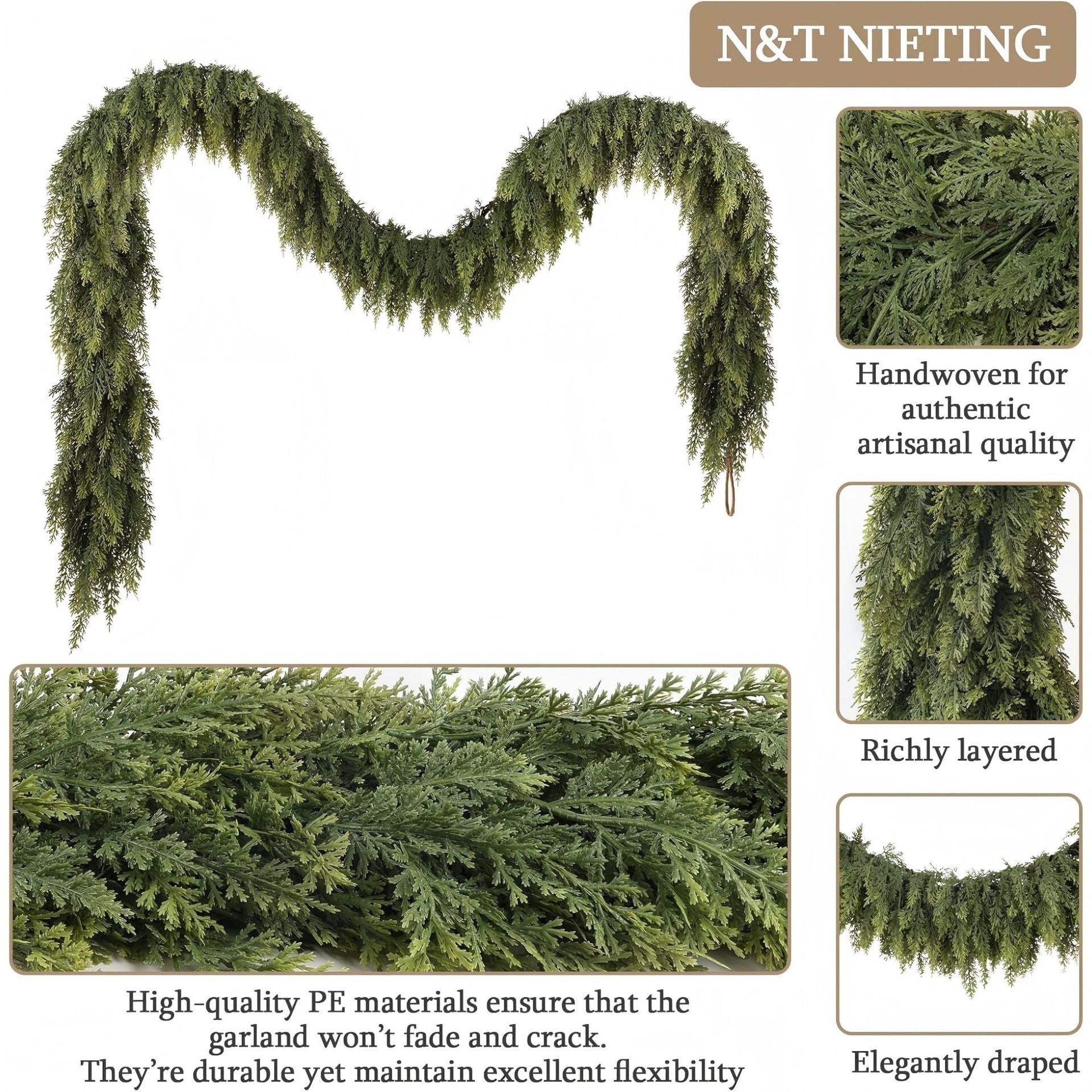 Christmas Pine Needle Garland Soft Rubber